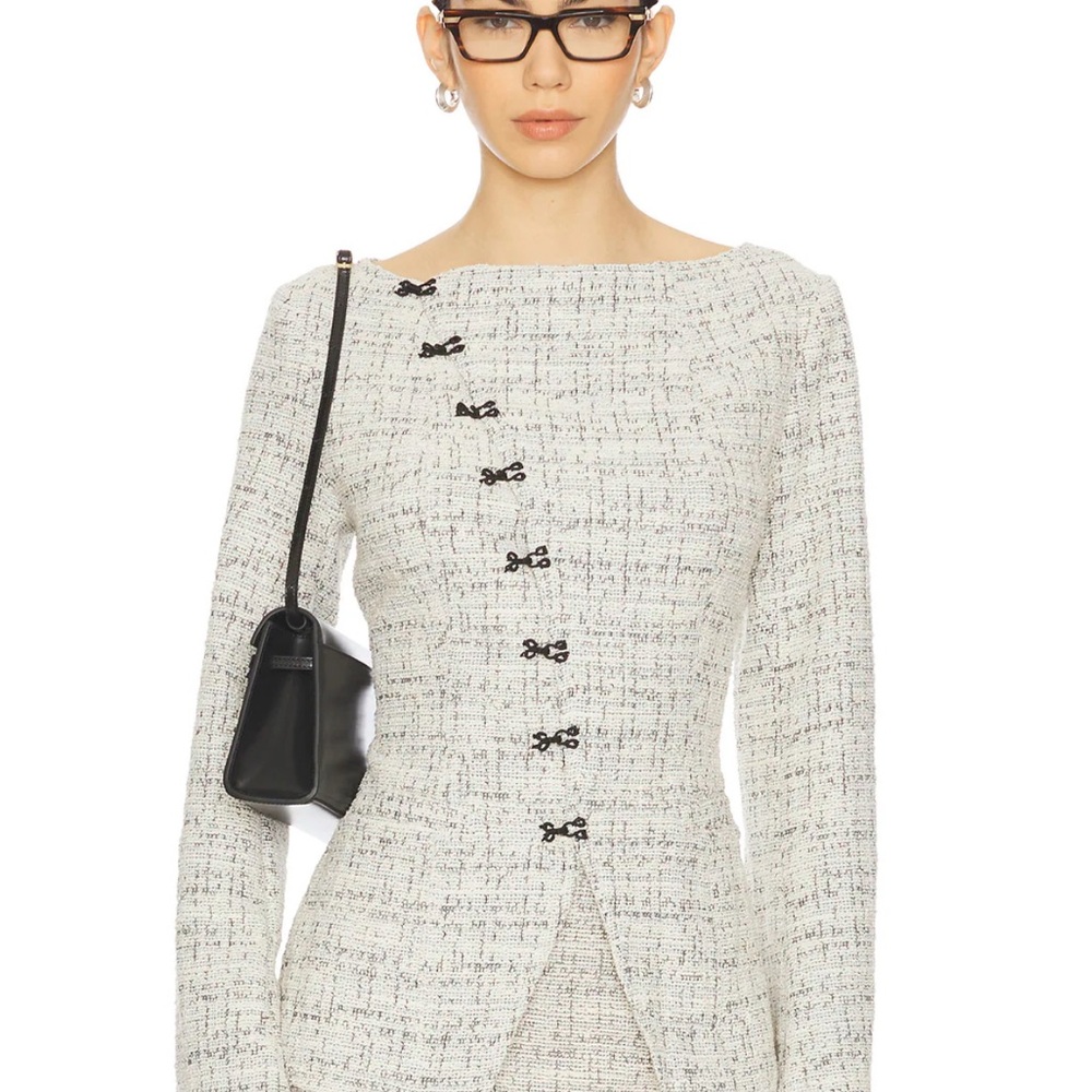 Yellow The Label Women’s Wellington Jacket Blazer In Cream - Small - NWT